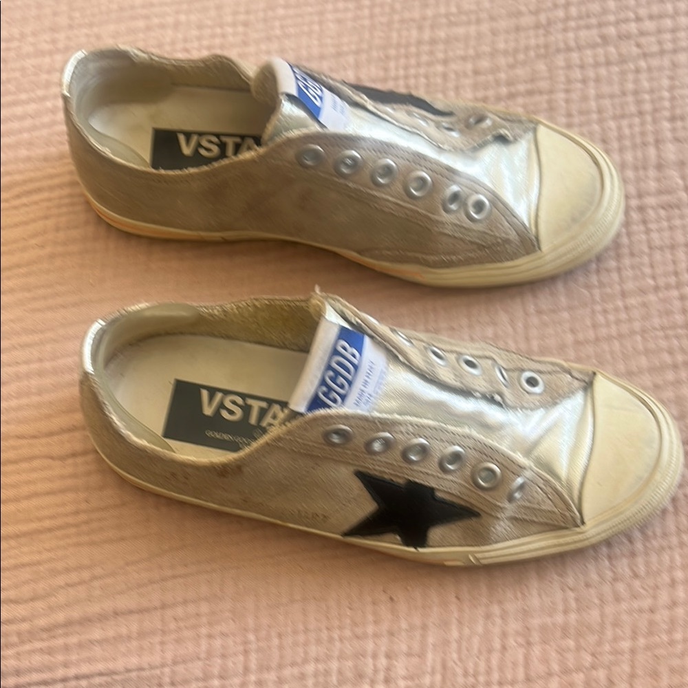 Golden Goose Black and Gold Star Sneakers